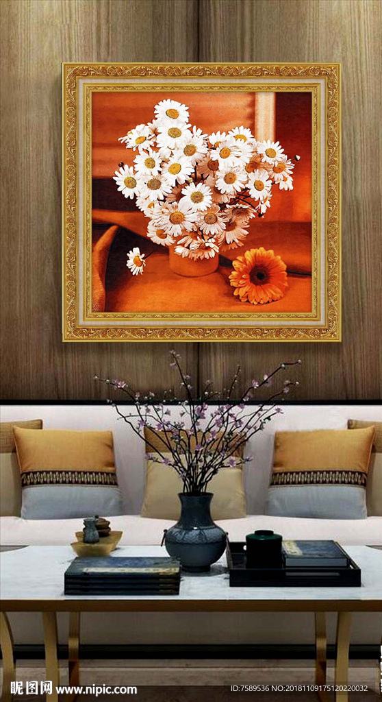 高清静物花卉油画