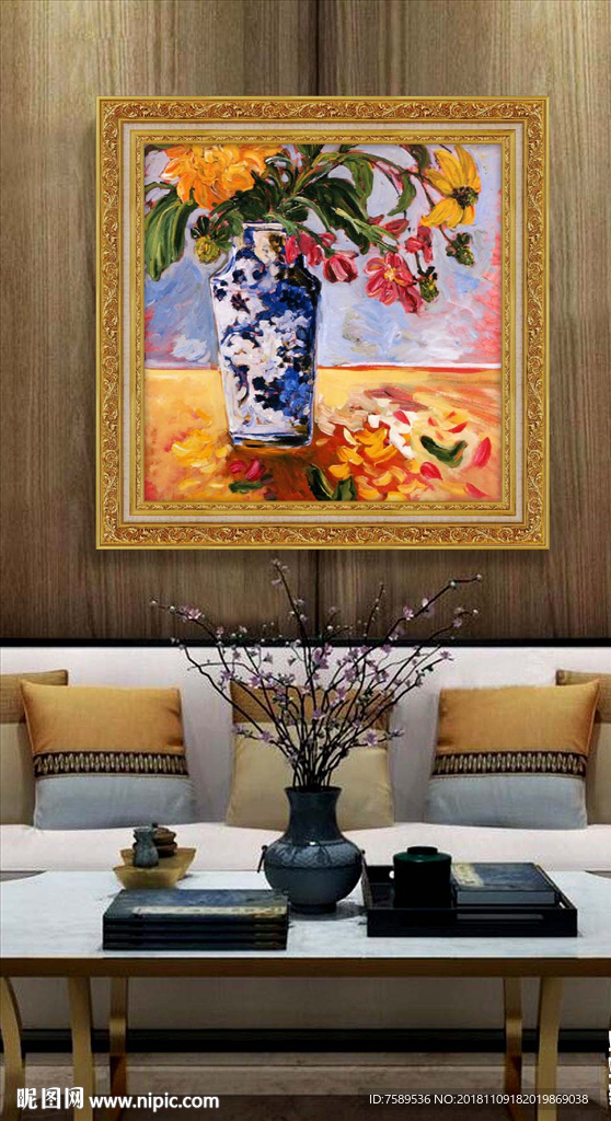 高清静物花卉油画