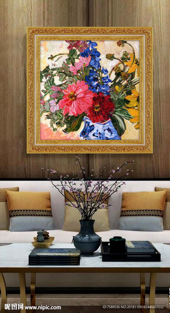 高清静物花卉油画