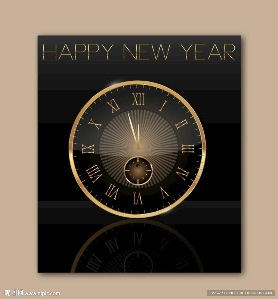 矢量质感钟表设计