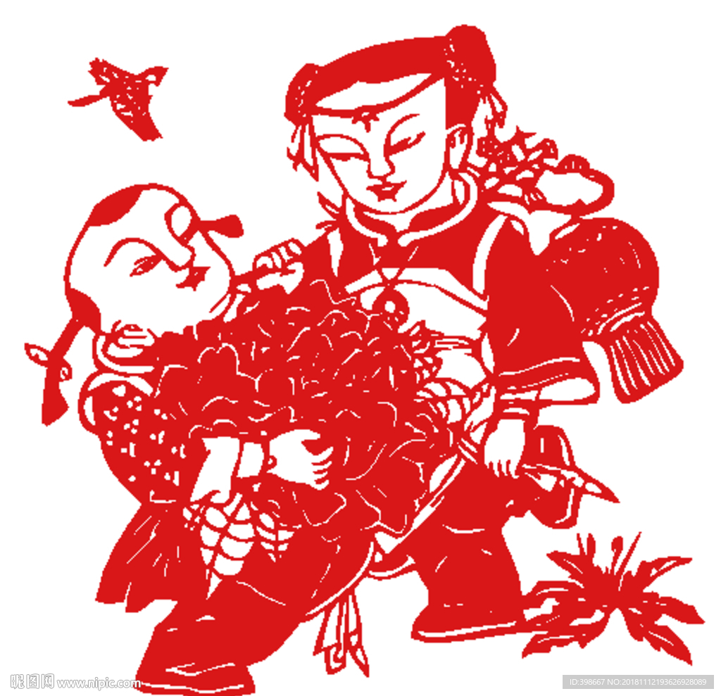 剪纸 窗花 新年窗花 福字 福