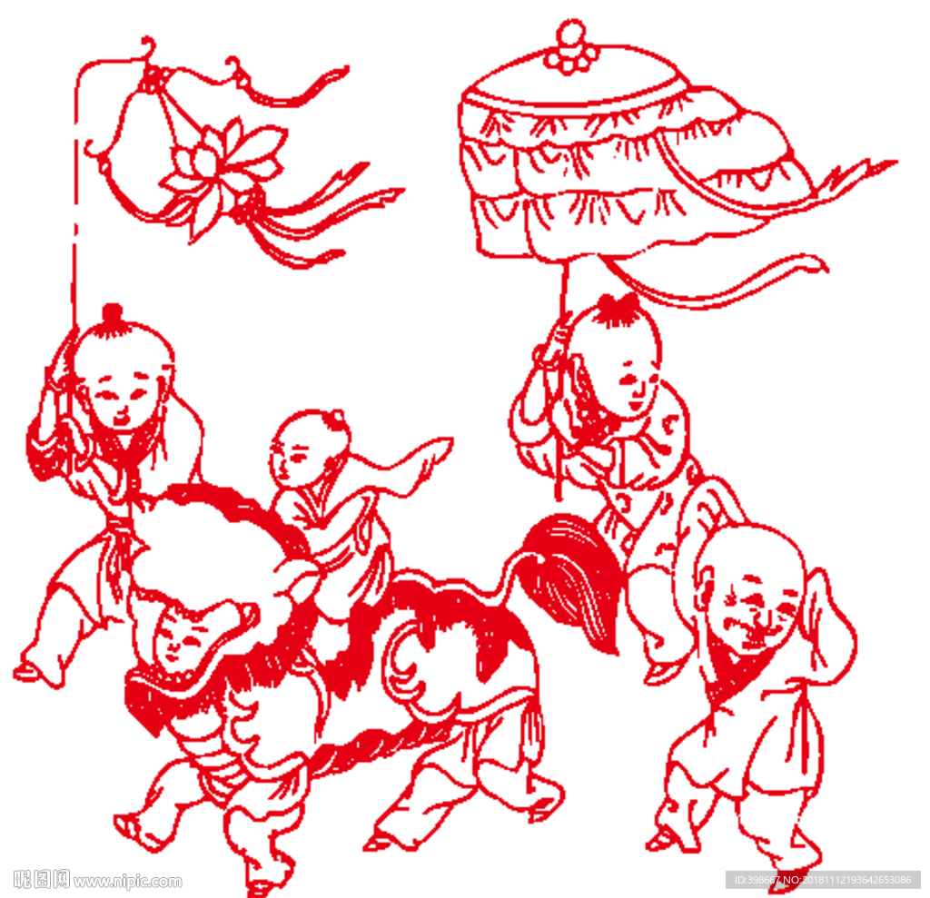 剪纸 窗花 新年窗花 福字 福