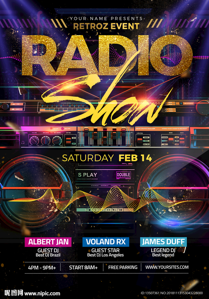 大气高端音乐派对活动海报模板