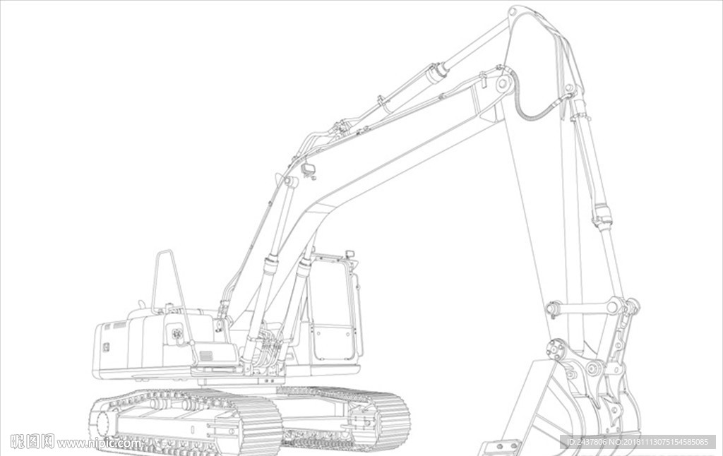 线条挖掘机