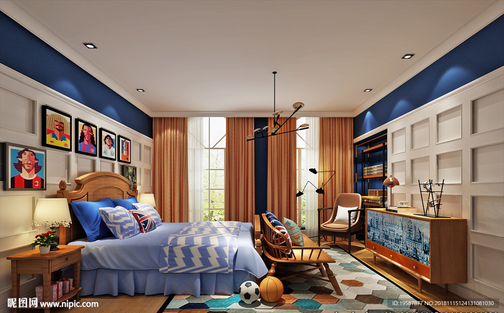 儿童房模型效果图
