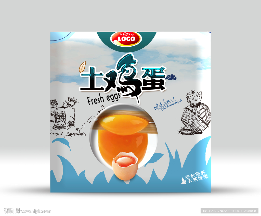 土鸡蛋包装（源文件分层图）