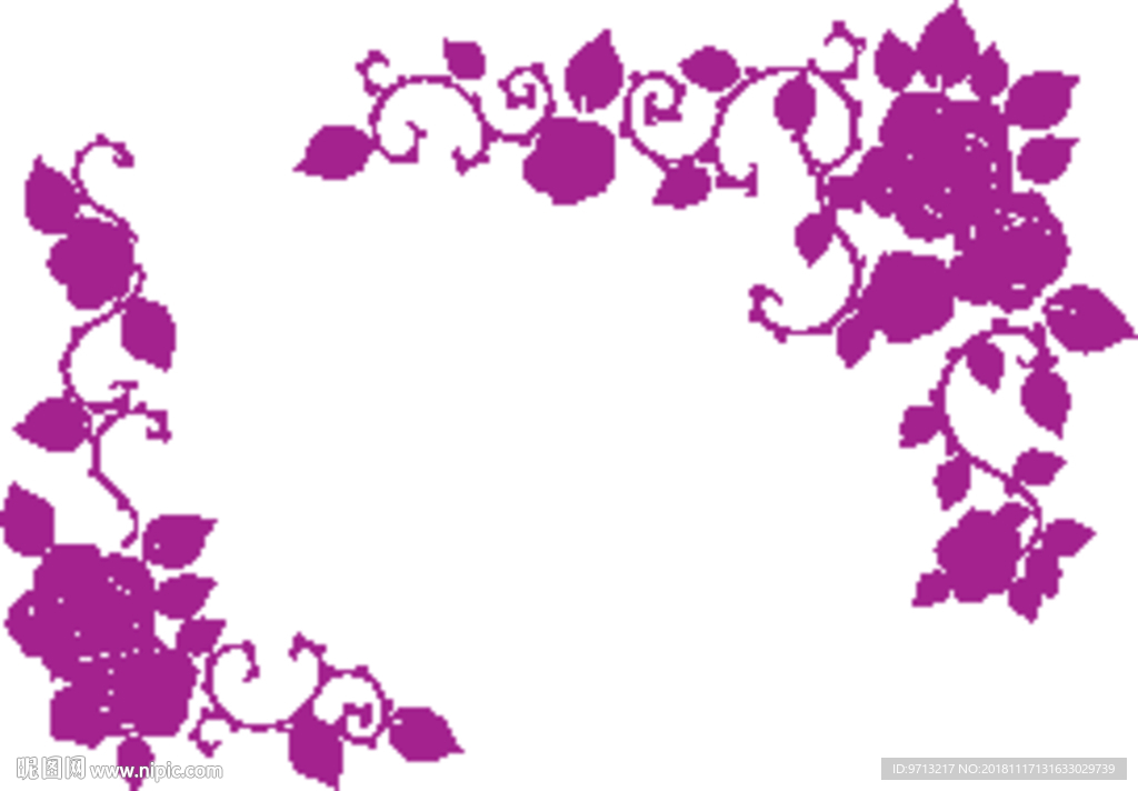 硅藻泥对角花矢量图