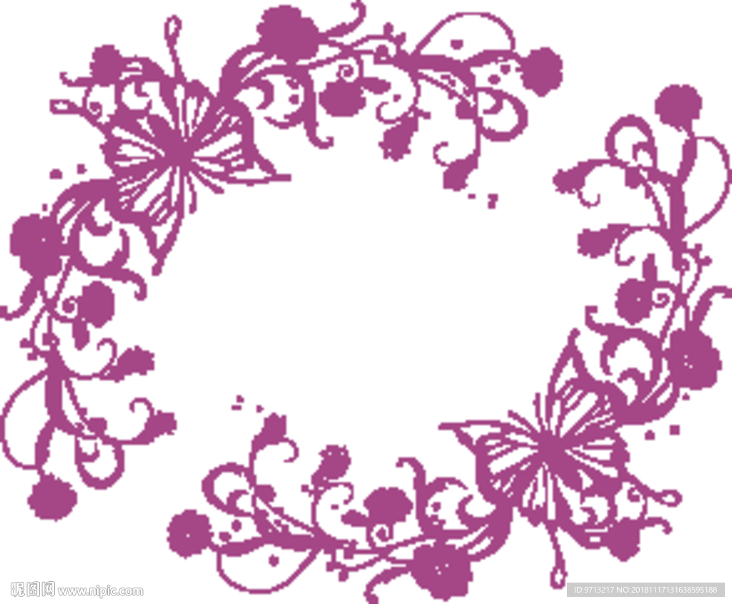 硅藻泥对角花矢量图