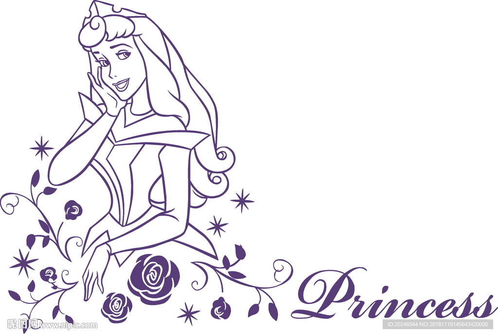 公主矢量图贝尔公主白雪公主