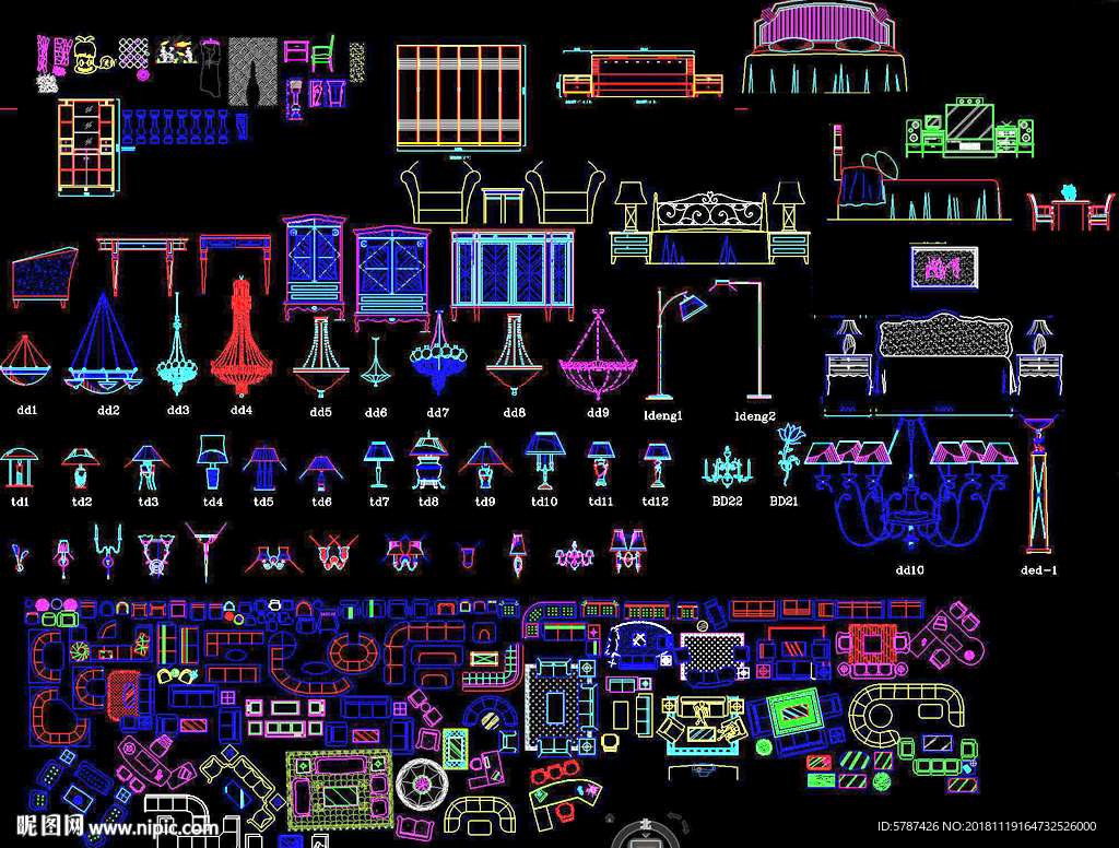 家装常用CAD图块