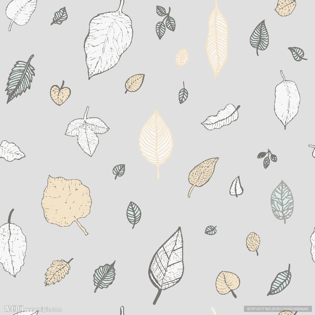 硅藻泥树叶矢量图