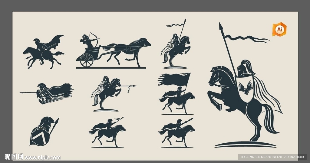 矢量罗马勇士征战系列