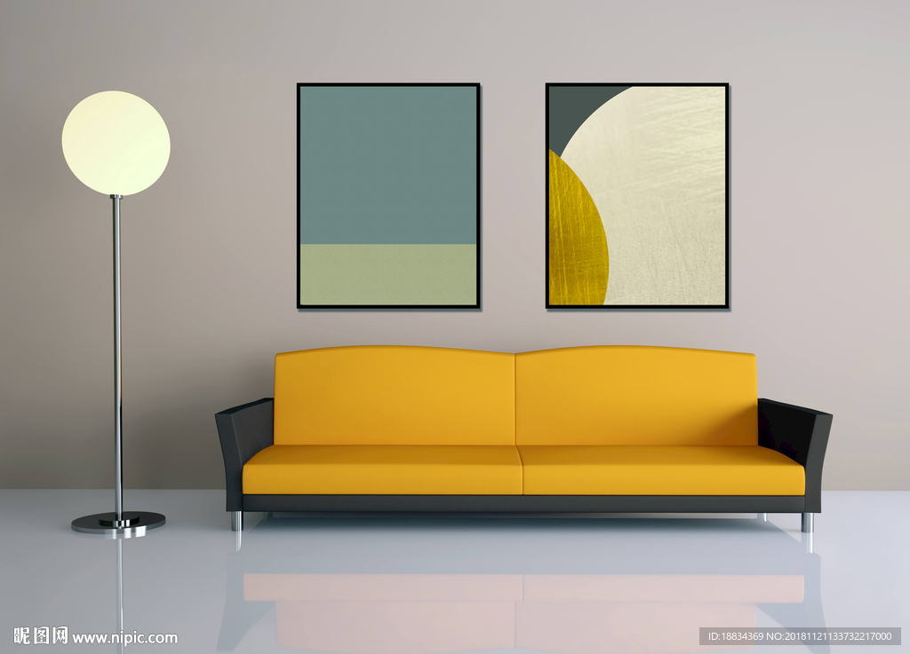 抽象几何装饰画 现代简约装饰画