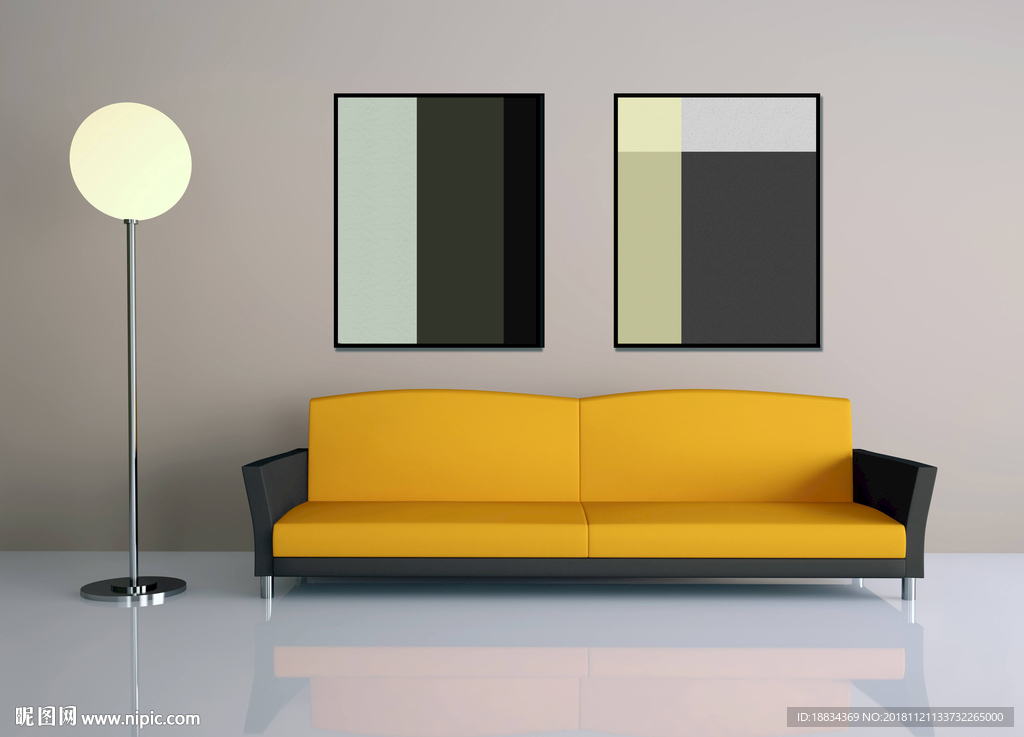 现代简约装饰画 抽象几何装饰画