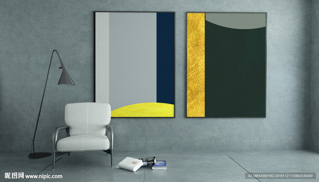 抽象几何装饰画 现代简约装饰画