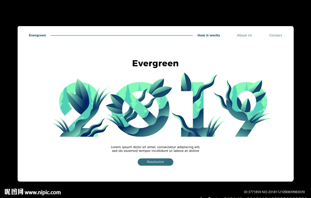 时尚新年圣诞节海报