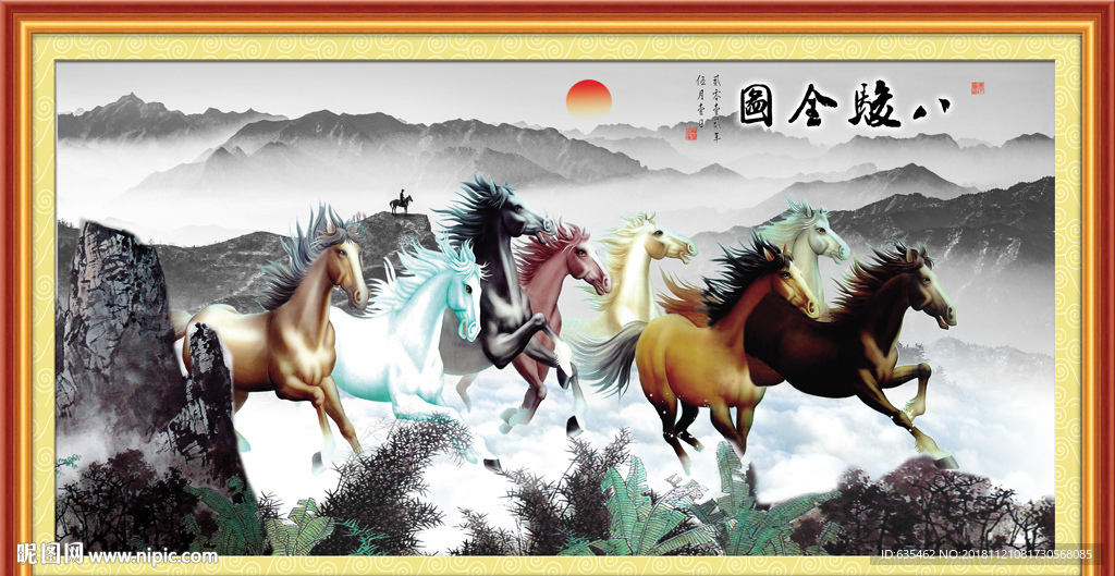 八骏全图