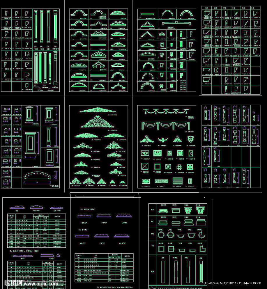 欧式装饰线脚图库