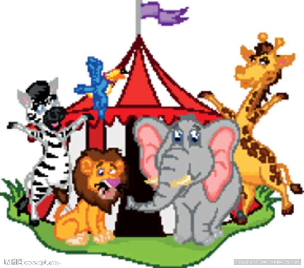 卡通动物矢量素材