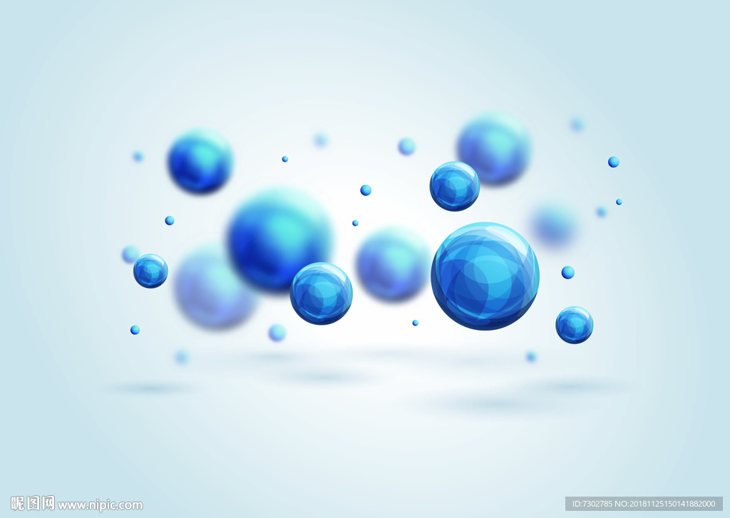 蓝色球体  科技感