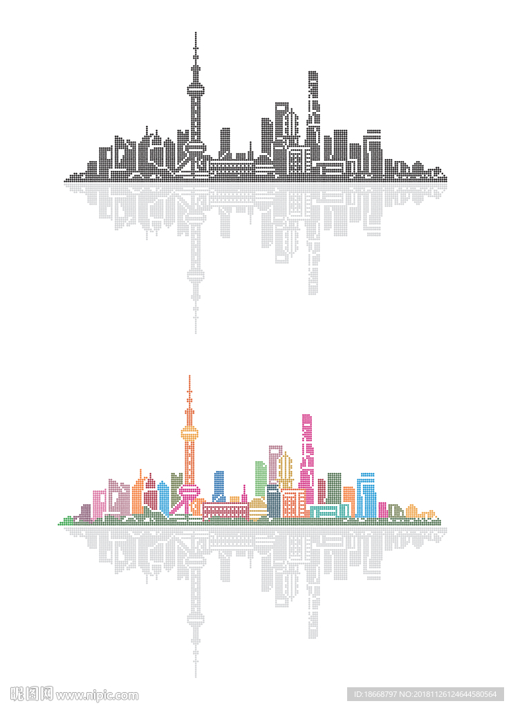 上海外滩矢量图