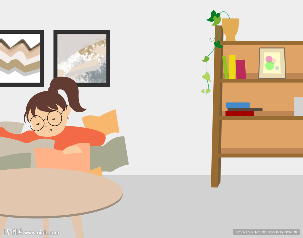 考试备考新媒体扁平插画