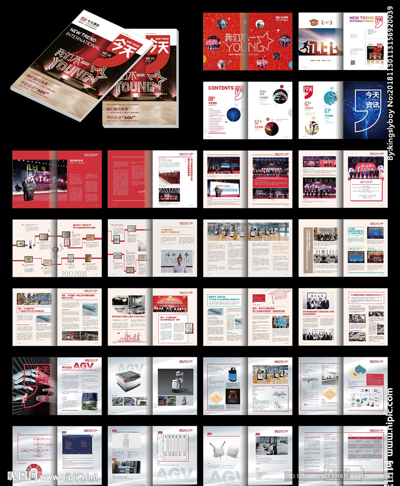 企业内刊杂志ai设计模板
