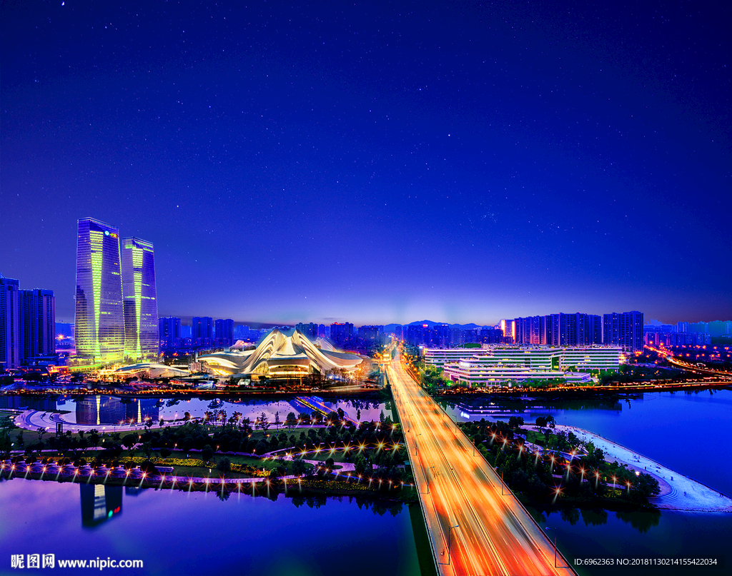 长沙梅溪湖夜景