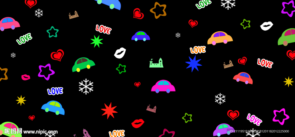 卡通小汽车高清素材分层下载