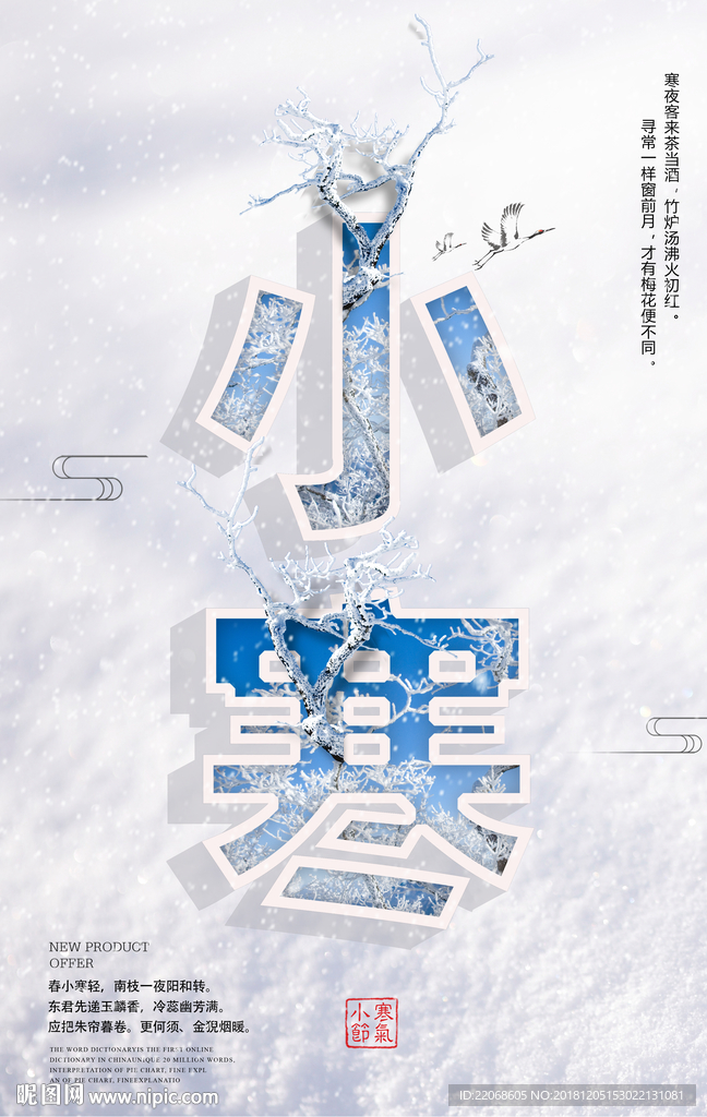 二十四节气之小寒节气海报