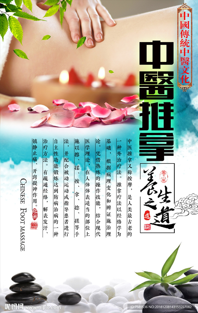 古典推拿养生文化装饰画