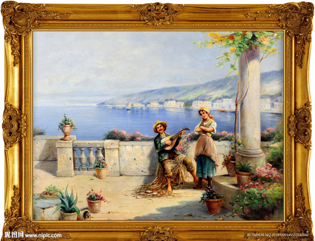 高清巨幅宫廷油画