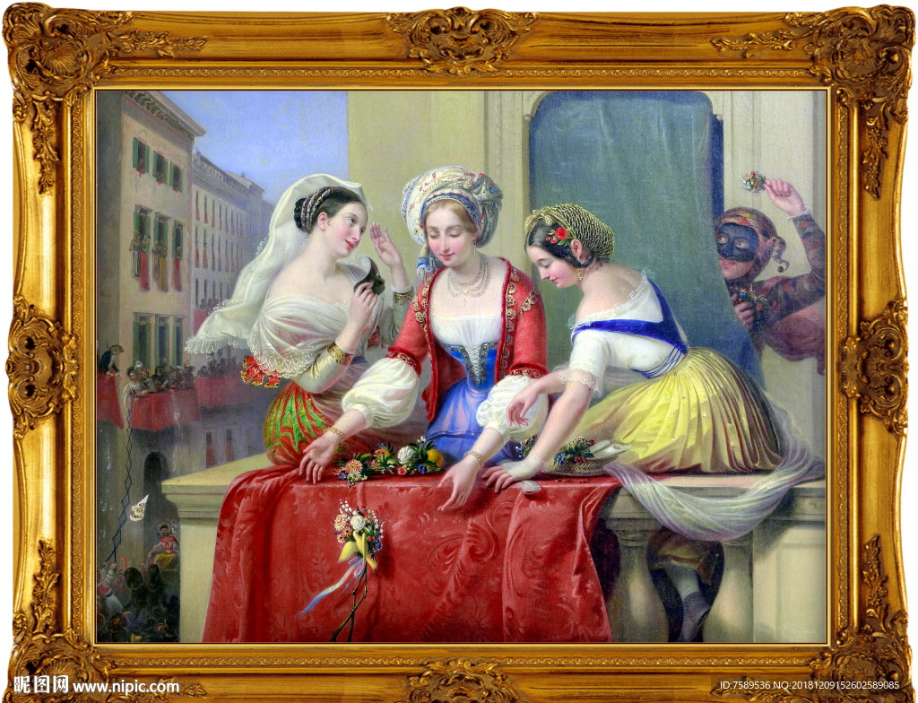 高清巨幅宫廷油画