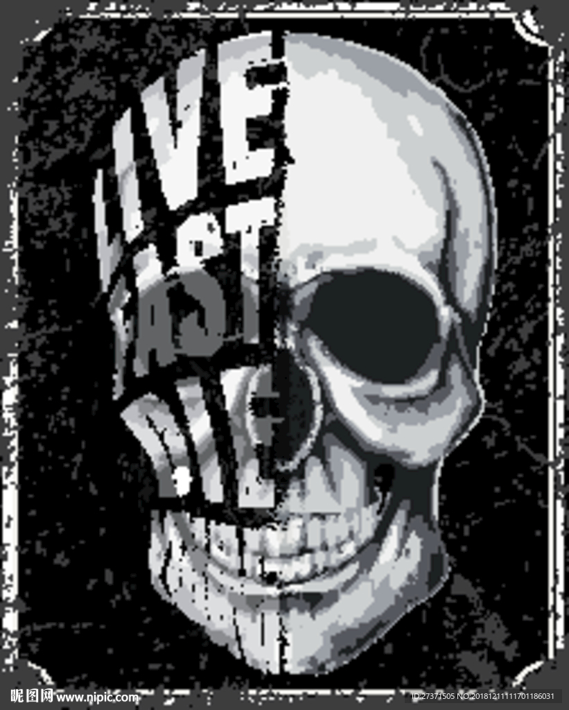 创意骷髅头AI素材