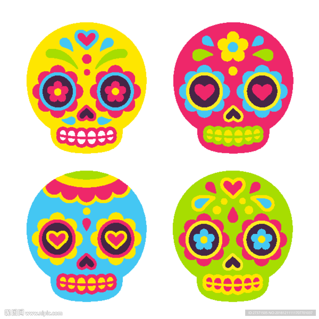 创意骷髅头AI素材