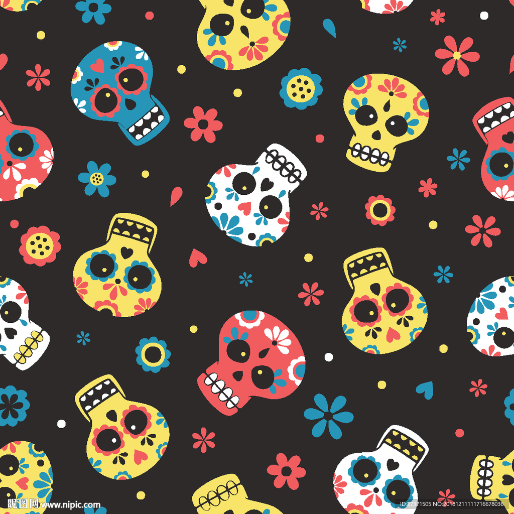 创意骷髅头AI素材