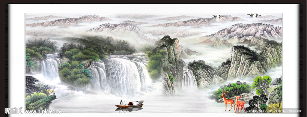 锦绣山河 风景画 国画