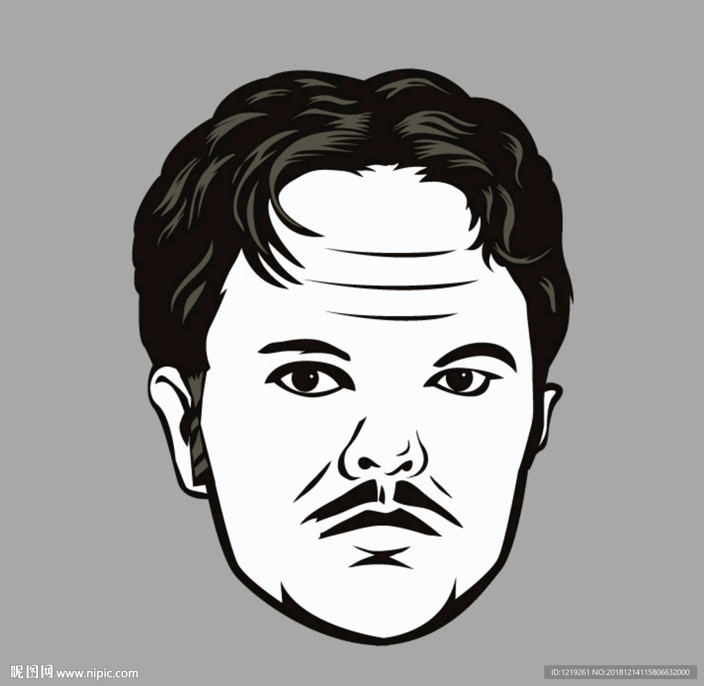 男头像 矢量图
