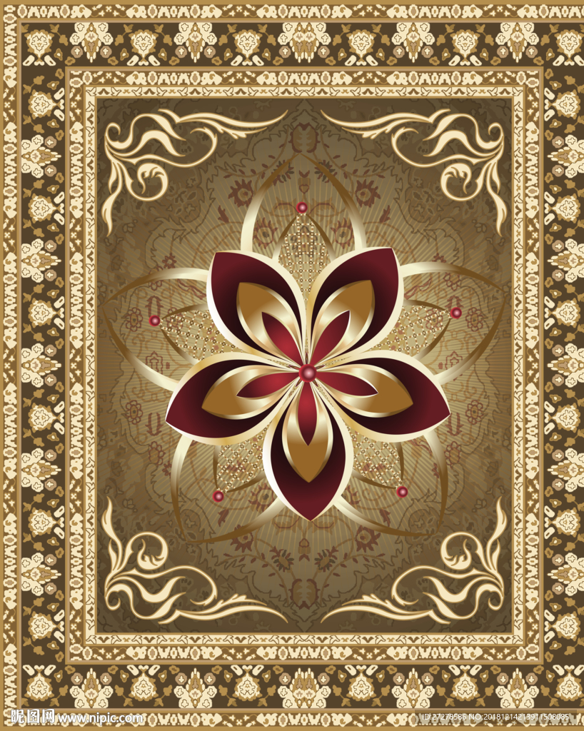 欧式地毯 大型地毯地垫图案