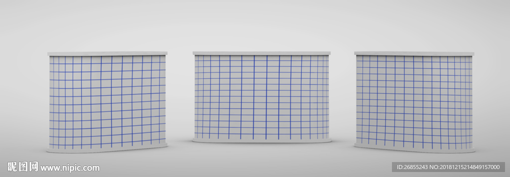 展会场景前台背景墙样机