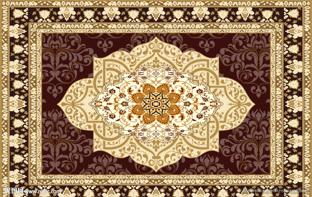 欧式地毯 大型地毯图案