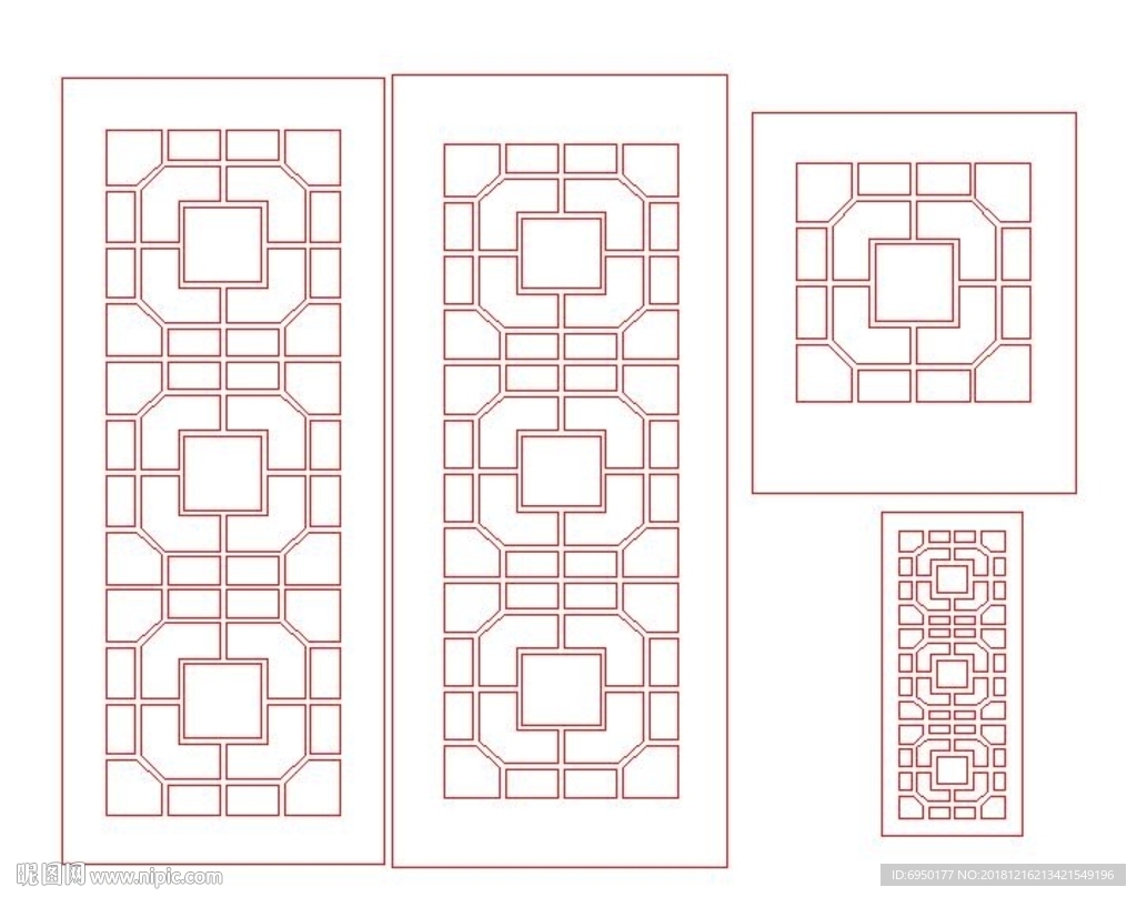 镂空花格屏风隔断精雕单线雕刻