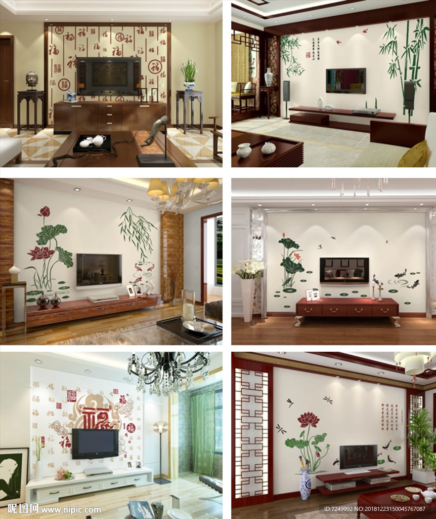 硅藻泥矢量图  电视墙刻绘