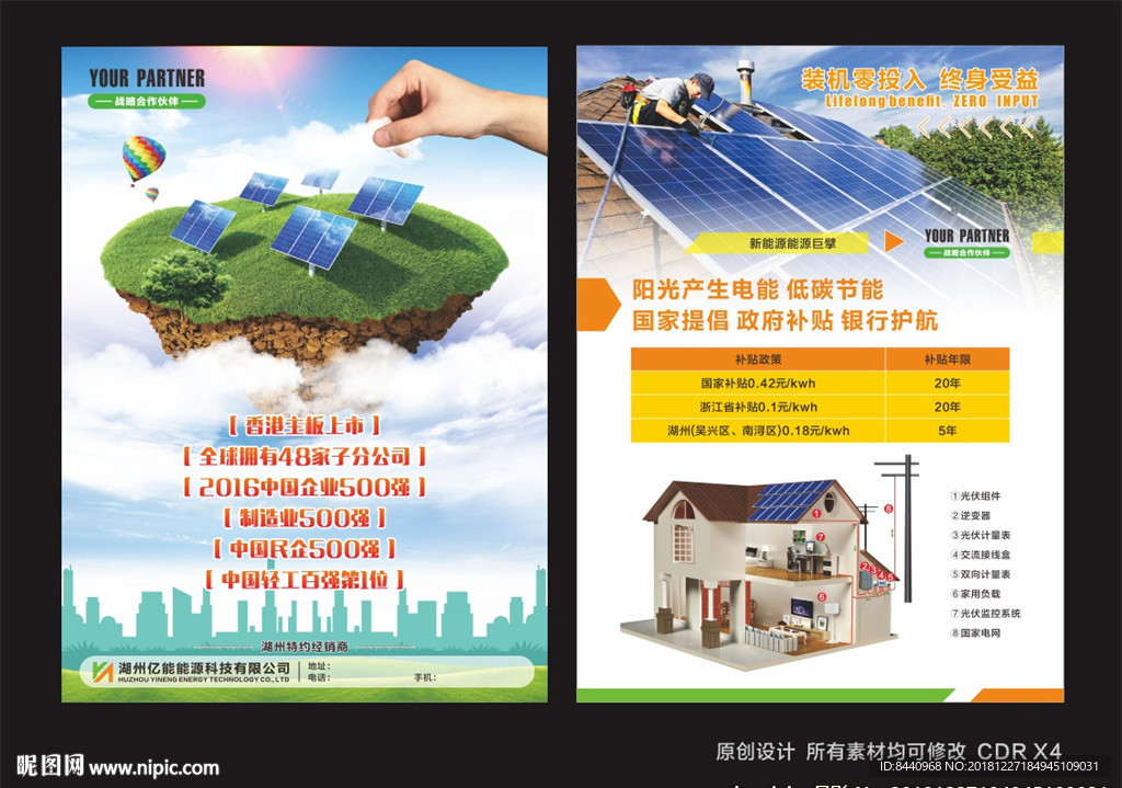 太阳能光伏新能源发电DM单页