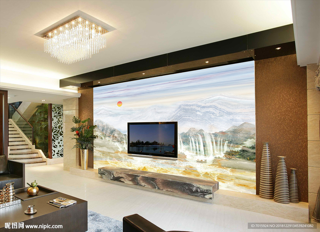 山水背景 石纹背景 电视背景