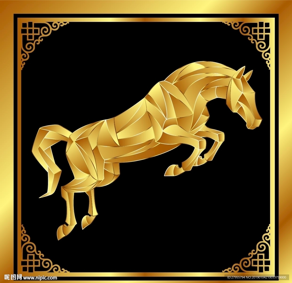 最新AI矢量马创意设计