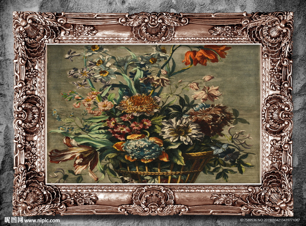 高清花卉静物油画