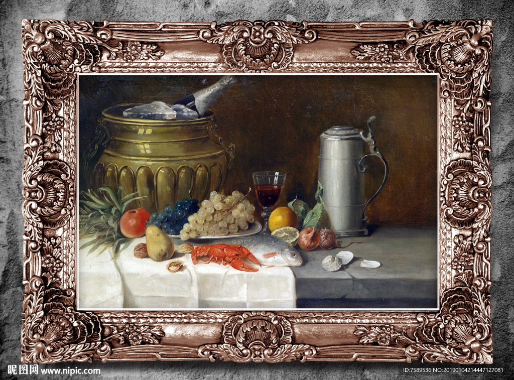 高清花卉静物油画