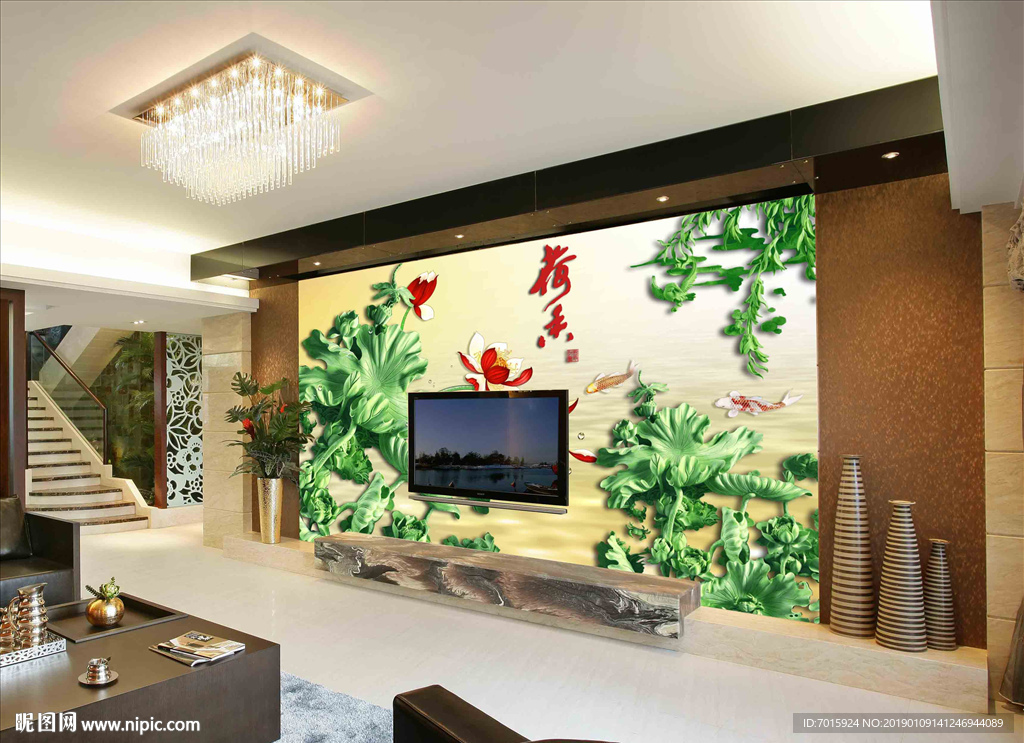 工装 壁画 墙纸 壁纸电视墙