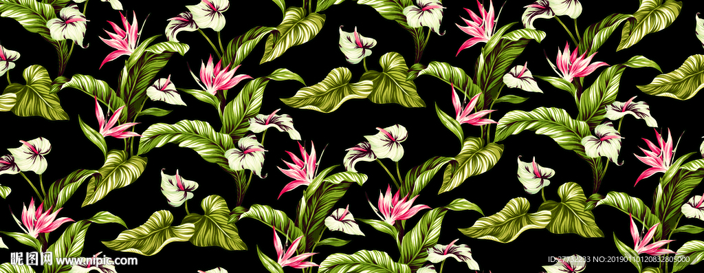 芭蕉叶 热带花 热带植物 女装